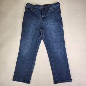 Gloria Vanderbilt Amanda Jeans Women 14P Petite Blue Straight Leg (Fit 33W 26L)